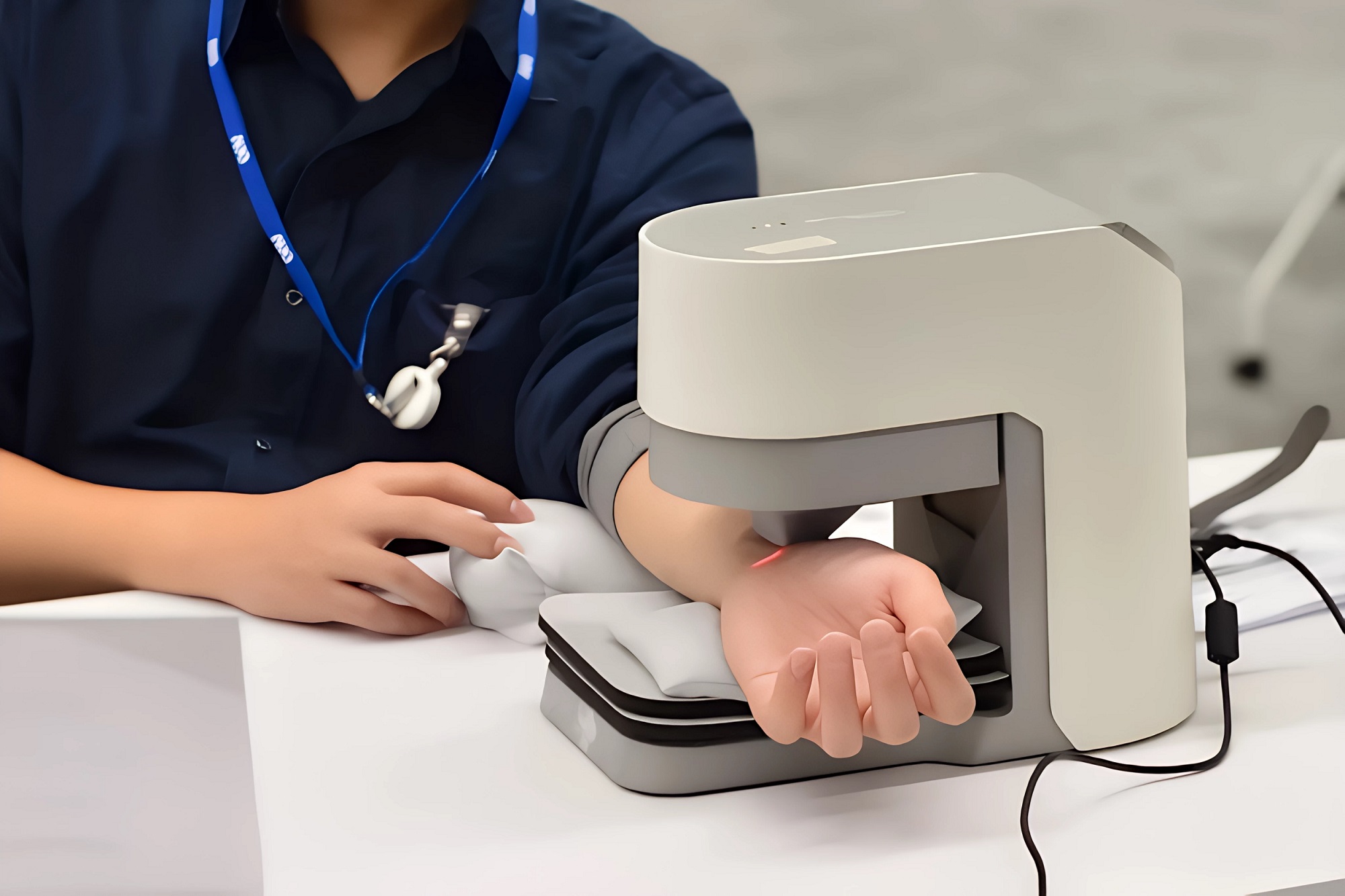 FUN88樂天耘康中醫數位化檢測解決方案之脈象檢測系統採用高靈敏多點式壓力感測器，可真實還原「寸、關、尺」三部脈象量測結果