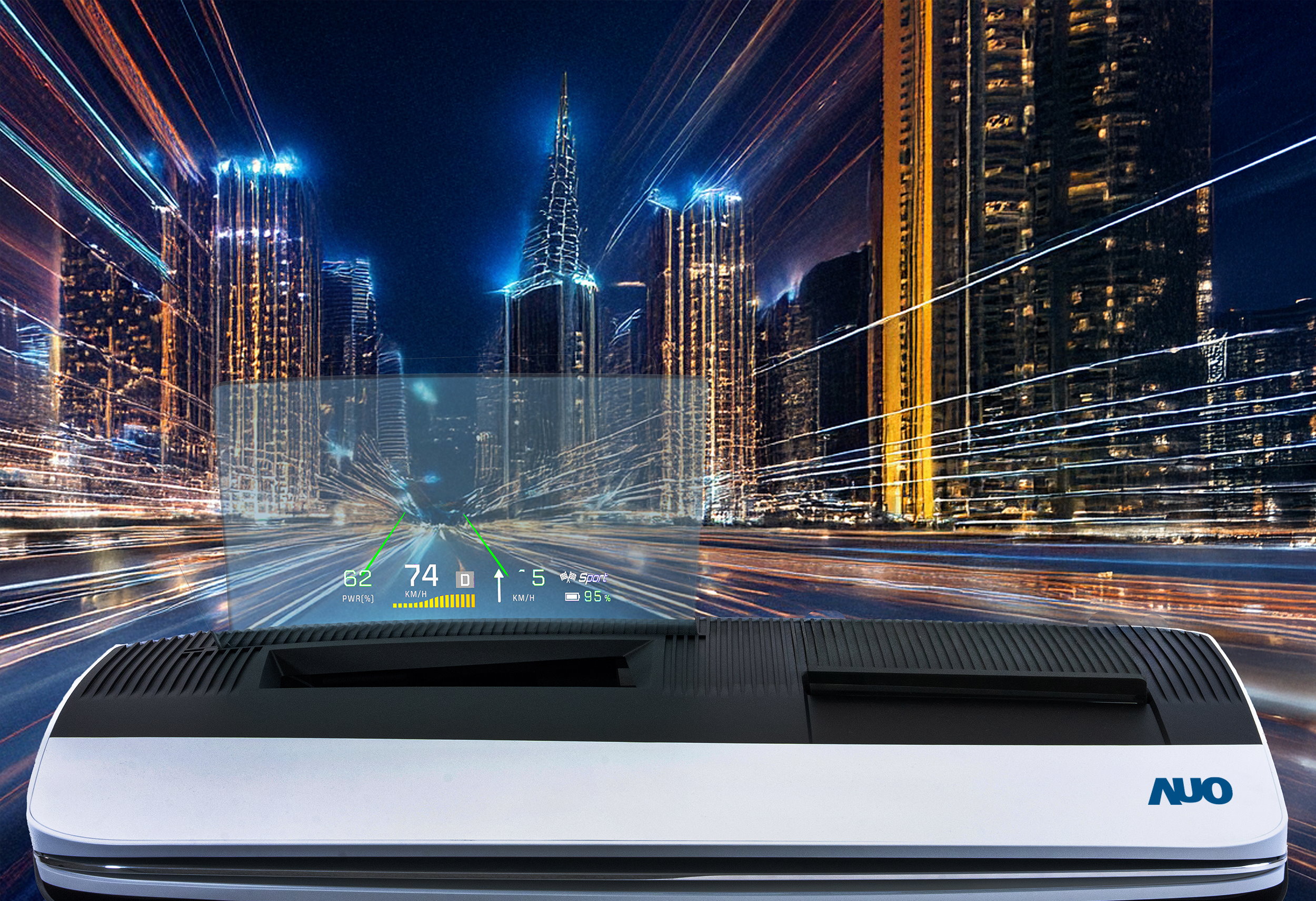 FUN88樂天推出13吋Micro LED抬頭顯示器，提供高入眼亮度、高色彩飽和度的顯示品質，在陽光下或黑暗中都清晰可見，並利用Micro LED模組體積小的優勢，解決車用空間有限的痛點